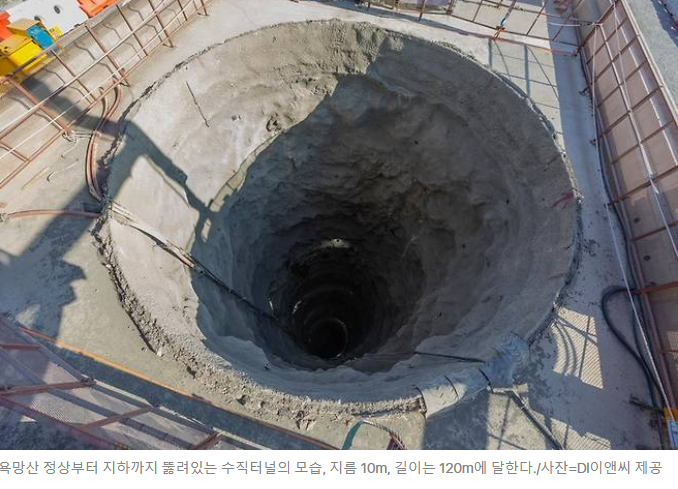 제목 : 산속에 뚫린 120m ‘거대 깔때기’… 부산신항 배후단지 ‘욕망산’ 가보니